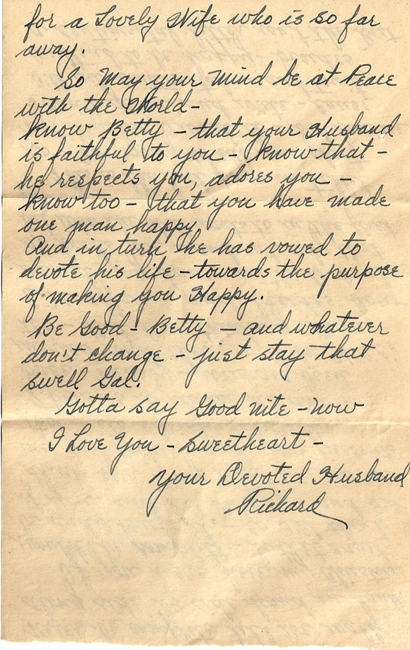 Christmas Eve on Leyte, 1944: 24 December 1944: Richard (probably Leyte, P.I.) to Elizabeth (Camp Stoneman, CA)