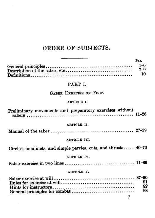 Provisional Regulations for Saber Exercise, 1907