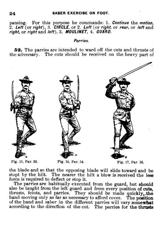 Provisional Regulations for Saber Exercise, 1907
