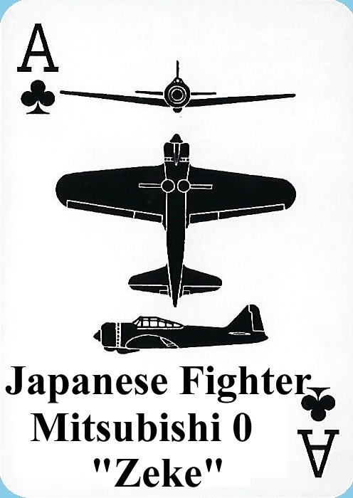 Face of WW II airplane spotter playing card