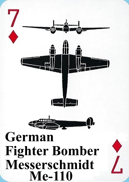 Face of WW II airplane spotter playing card