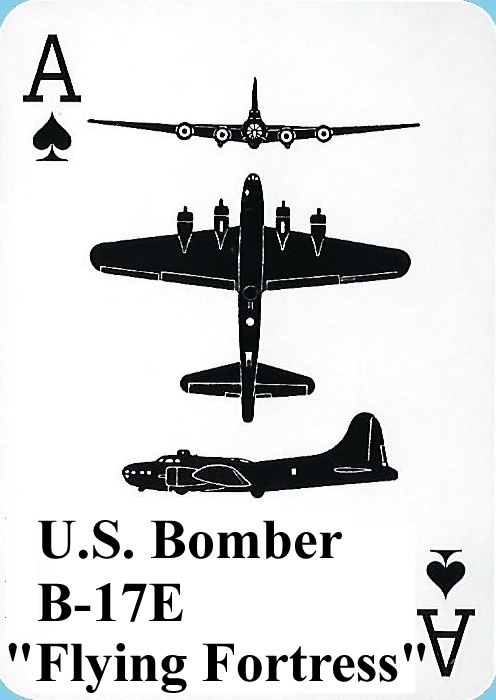 Face of WW II airplane spotter playing card