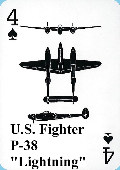 Face of WW II airplane spotter playing card